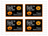 Halloween Treat Cards | We'll Give You Pumpkin To Talk About | Instant Download | Printable Cards