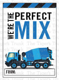 We're the Perfect Mix Valentine's Day Construction Themed Card