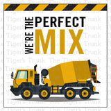 We're the Perfect Mix | Construction Theme Favor Tag