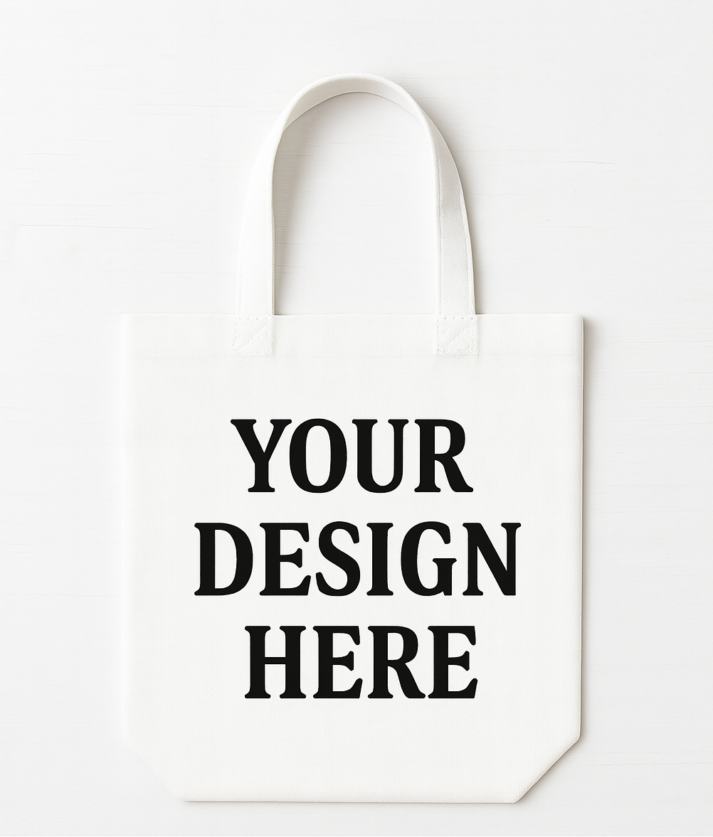 White Canvas Tote Bag Mockup PNG