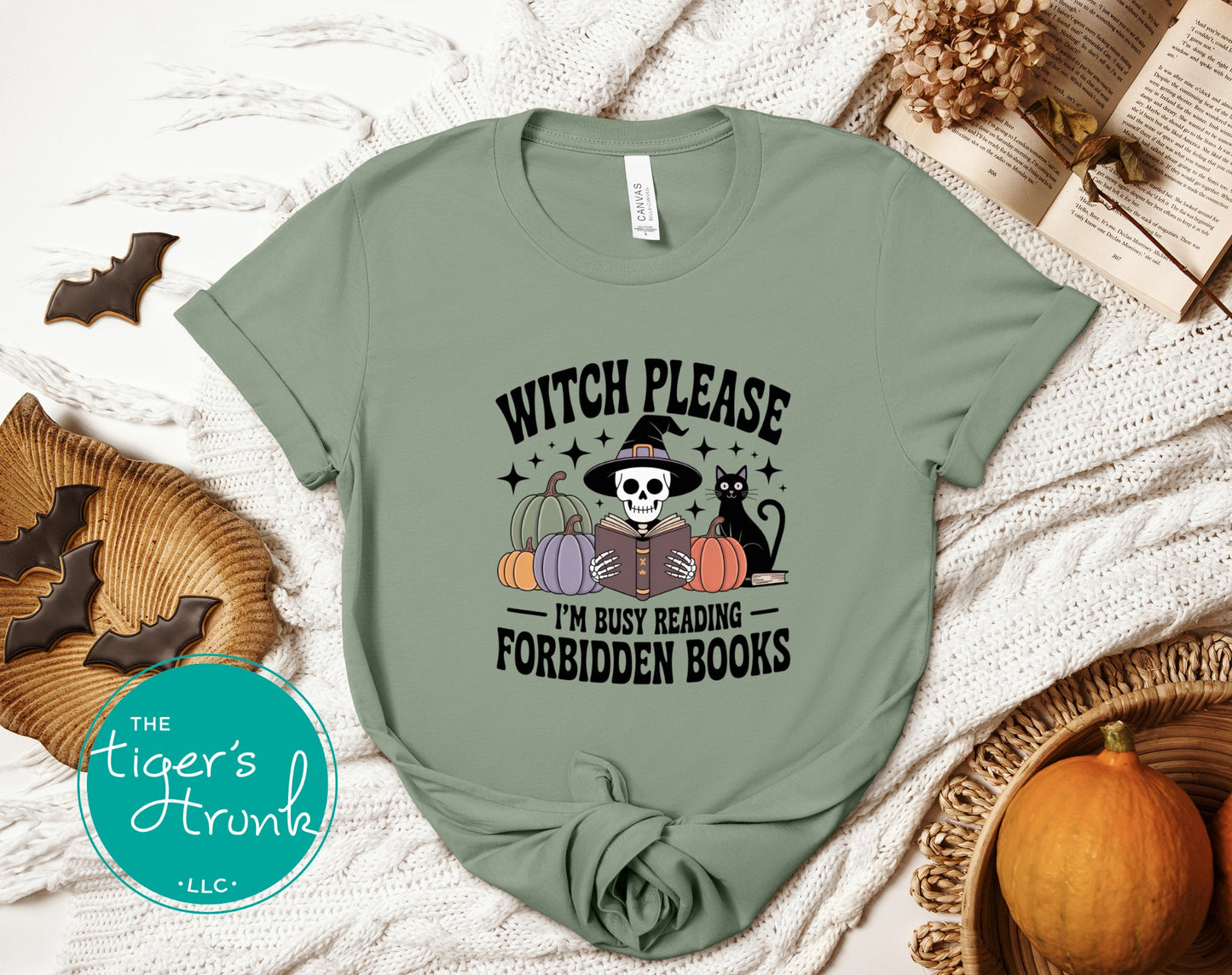 EMPLOYEES ONLY Witch Please I’m Busy Reading Forbidden Books Shirt