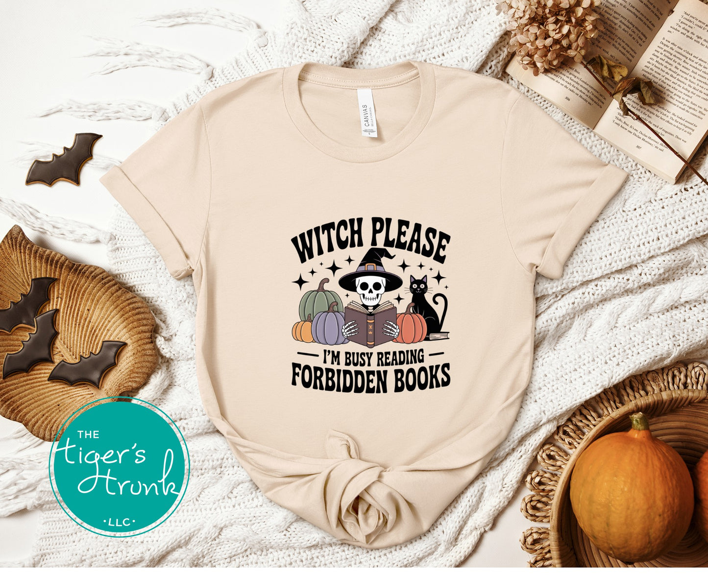 EMPLOYEES ONLY Witch Please I’m Busy Reading Forbidden Books Shirt