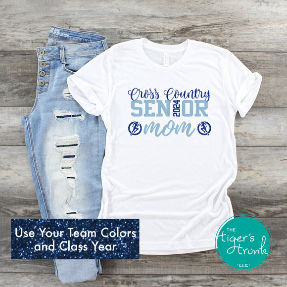 Senior Shirt | Women's Track Shirt | Cross Country Shirt | Cross Country Senior Mom | Class of 2024 | Short-Sleeve Shirt