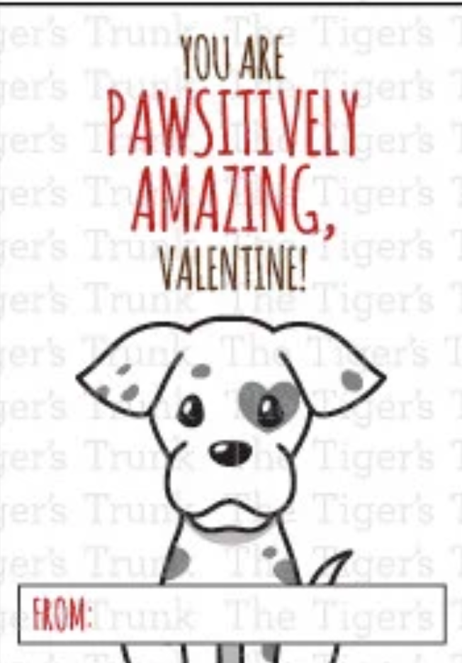 Printable puppy Valentine cards with 8 unique designs, instant download, perfect for classroom or party exchanges.