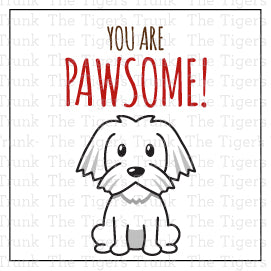 You are Pawsome Puppy Dog Party Bag Tag