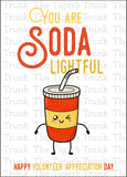 Volunteer Appreciation Week Card | You are Soda Lightful | Instant Download | Printable Card
