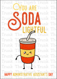 Administrative Assistant's Day Card | You are Soda Lightful | Instant Download | Printable Card