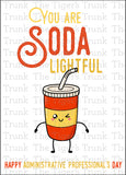 Administrative Professional's Day Card | You are Soda Lightful | Instant Download | Printable Card