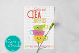 Bus Driver Appreciation Day | You are Tea Riffic | Instant Download | Printable Card