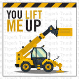 You Lift Me Up | Construction Theme Favor Tag