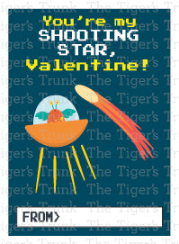 You're My Shooting Star, Valentine! printable Valentine card.