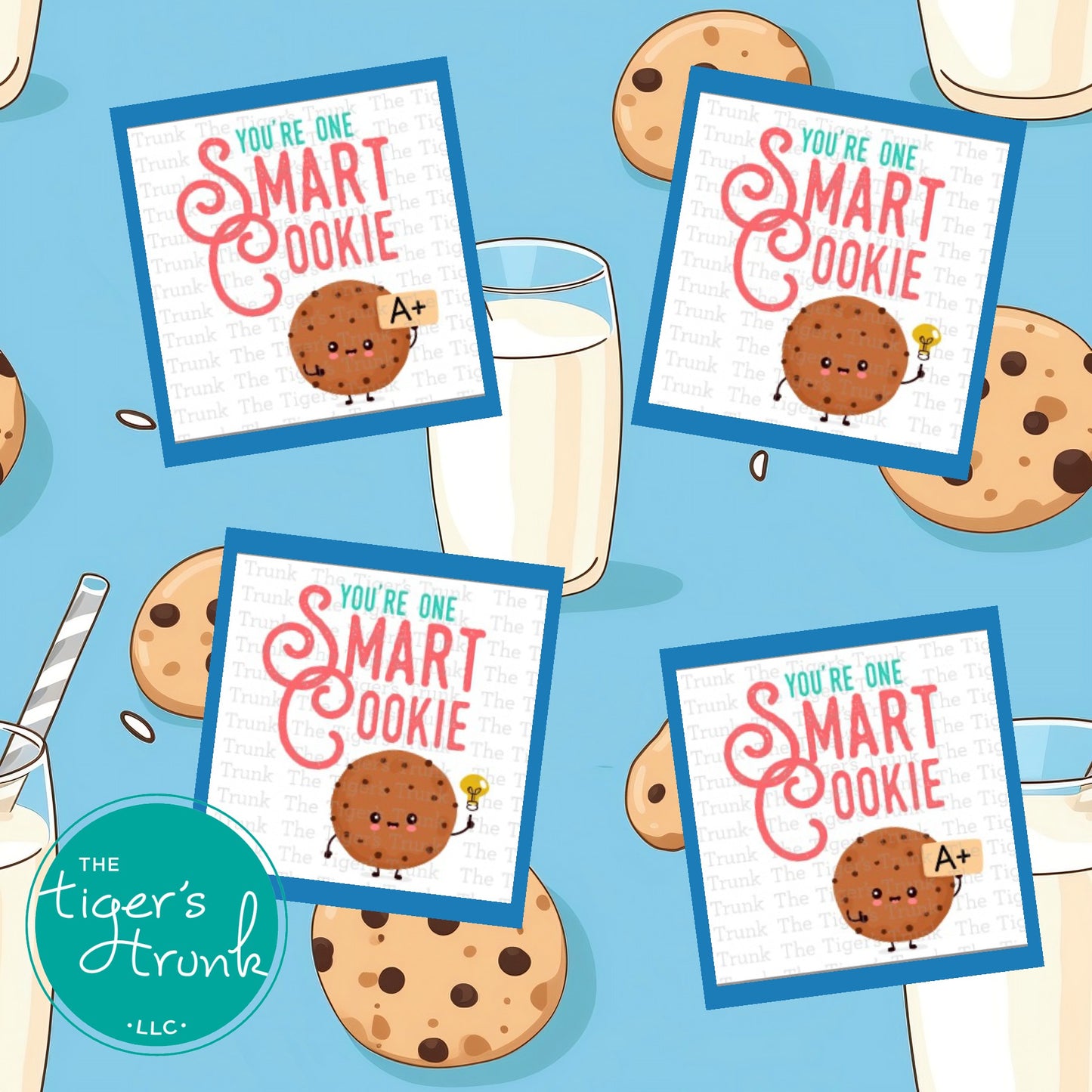 Cookie-themed printable Valentine cards for teachers to give to students, featuring a fun and sweet design, instant download.