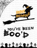 Halloween You've Been Booed Sign | Happy Halloweenie | Instant Download | Printable Sign