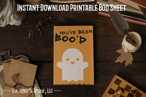 Halloween You've Been Booed Sign | You've Been Boo'd | Instant Download | Printable Sign