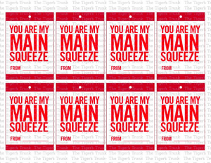 You Are My Main Squeeze Printable Valentine Cards