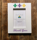 Mardi Gras Frame | 4" x 6" Hand-Painted Wooden Picture Frame
