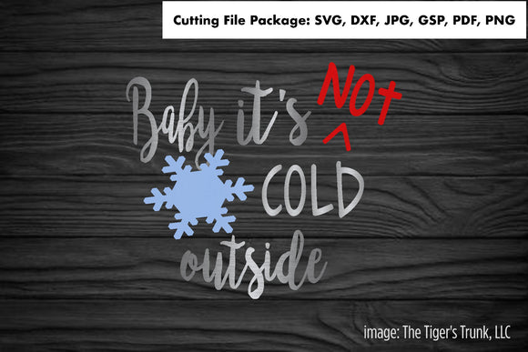 Cutting File Package | Christmas Cutting Files | Baby It's Not Cold Outside | Instant Download