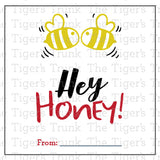 Hey Honey printable Valentine tags