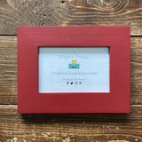 Christmas Decor | Christmas Frame | Santa and Us | Santa and Me | 4" x 6" Hand-Painted Wooden Picture Frame