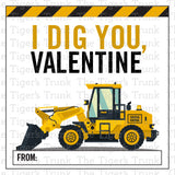 I Dig You, Valentine printable Valentine card