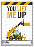 You Life Me Up printable Valentine card