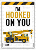 I'm Hooked on You printable Valentine card