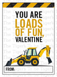You Are Loads of Fun, Valentine printable Valentine card