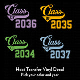 Grow with Me Class of heat transfer vinyld decal