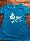 Eat Local breastfeeding v-neck shirt