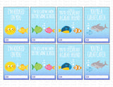 Fish printable Valentine cards