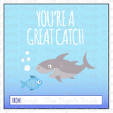 You're a Great Catch printable Valentine card