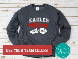 Football and Cheer Mom Mascot sweatshirt