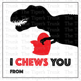 I Chews You Digital Printable Valentines Card