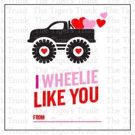 I Wheelie Like You printable Valentine tag