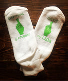 Infertility Socks - Everything is Crossed Except My Legs