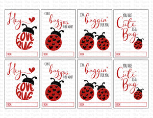 Little Miss Love Bug Printable Valentine Cards