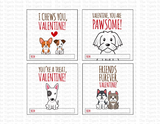 Puppy  Dog printable Valentine cards