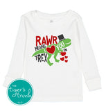 Rawr Means I Love You Valentine's Dinosaur shirt