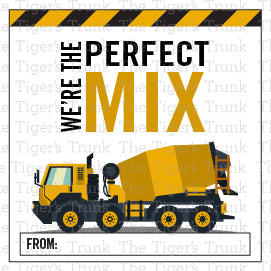 We're The Perfect Mix printable Valentine tag