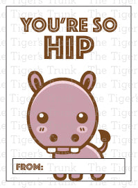 You're So Hip printable Valentine card
