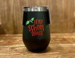 After School Snack travel wine tumblers for teachers