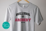 Archery Shirt | Mascot Shirt | Archery Dad | Dad-Sleeve Shirt