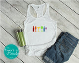 Bottles and Glasses Pride tank top