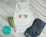 Bottles and Glasses Pride tank top