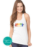 Bottles and Glasses Pride tank top