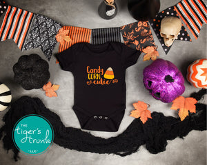 Candy Corn Cutie Halloween bodysuits and shirts