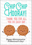 Administrative Professional's Day Card | Chip Chip Hooray Thank You For All You Each Day | Instant Download | Printable Card