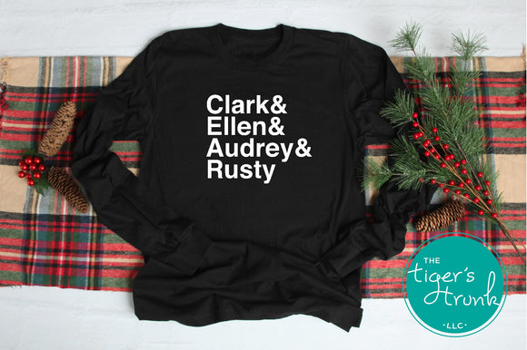 Clark & Ellen & Audrey & Rusty Christmas Shirt