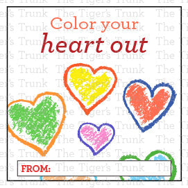 Crayon Instant Download Printable Birthday Party Favor Tags