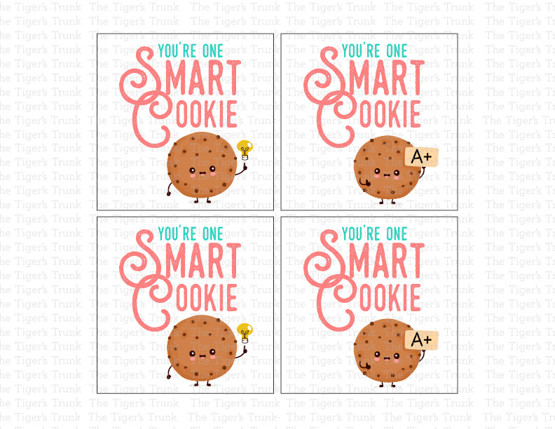 Cookie-themed printable Valentine cards for teachers to give to students, featuring a fun and sweet design, instant download.